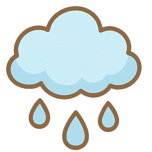 雨雲の無料イラスト素材｜かわいい手書き風・背景透過PNG