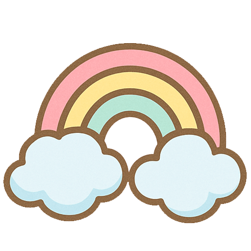 虹の無料イラスト素材｜かわいい手書き風・パステルカラー・背景透過PNG