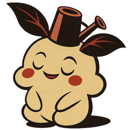 レトロ調の癒し妖精キャラクター素材（背景透過・PNG形式）