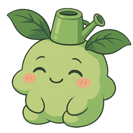 癒し系グリーンの妖精キャラ素材（背景透過PNG・無料）