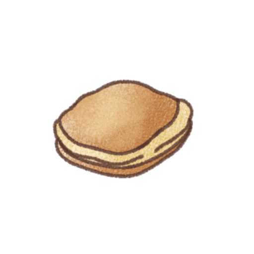 どらやきの手描き風フリーイラスト素材(背景透過PNG)
