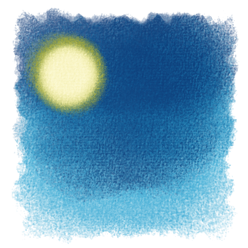 満月と夜空の幻想的な背景イラスト