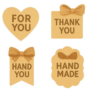 ギフトラベル・タグのフリー素材セット（背景透過PNG）