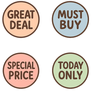 お得感を伝えるセールラベル風アイコン素材（背景透過PNG・512×512）