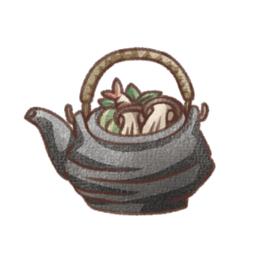 松茸の土瓶蒸しイラスト素材（背景透過PNG・512×512）