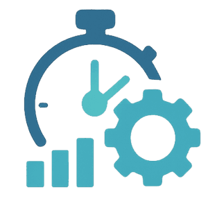 業務効率・時間管理をイメージしたビジネス系アイコン素材