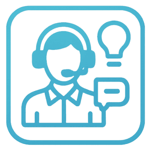 ビジネス相談中のキャラクターアイコン素材（背景透過PNG）