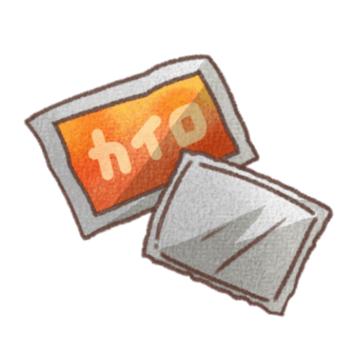 カイロの無料イラスト素材｜使い捨てカイロのかわいい手描き風アイコン