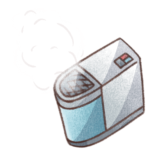 おしゃれな加湿器の無料イラスト素材(背景透過PNG)