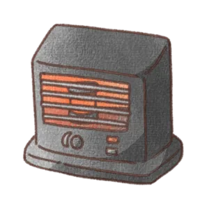 かわいい石油ストーブ（だるまストーブ）の無料イラスト素材