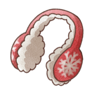 冬のイヤーマフ 無料イラスト｜手書き風でかわいい冬素材