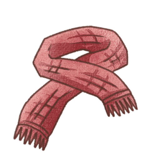 マフラー 無料イラスト｜冬にあったかい手書き風かわいいフリー素材